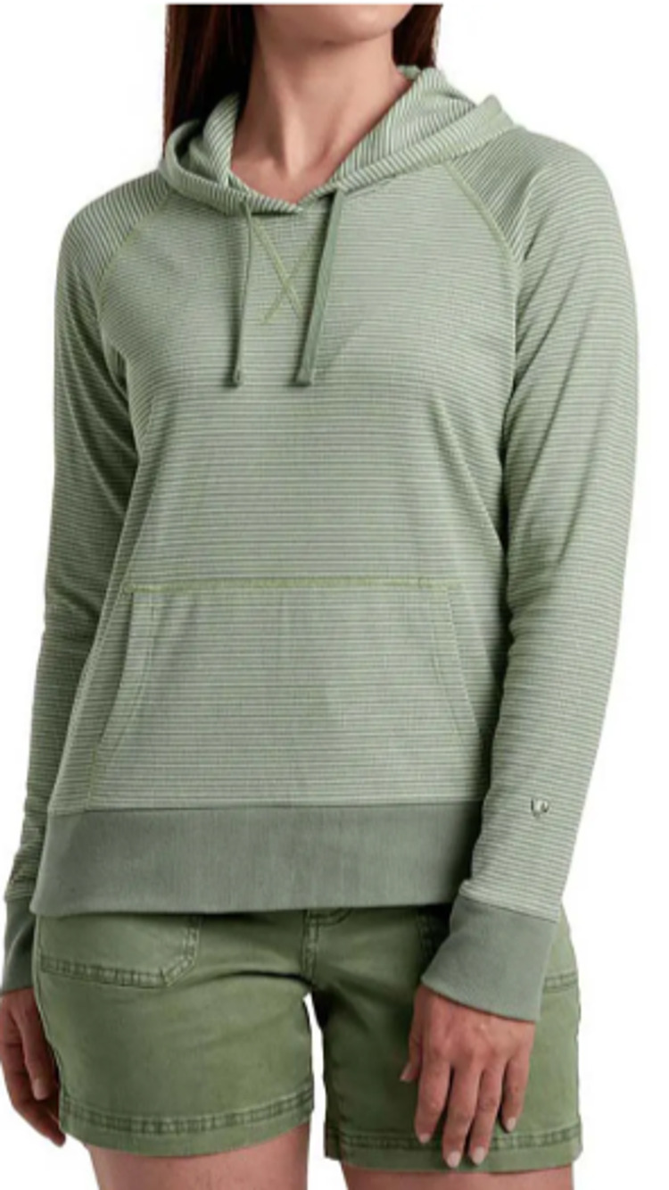 KÜHL Women's Green Striped Stria Pullover Hoody Size Small 4-8